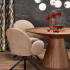 Nowoczesny Stół Okrągły do Salonu Jadalni Loft Boho Orzechowy HENDERSON Halmar