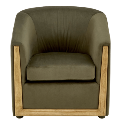 Fotel Wypoczynkowy do Salonu Welurowy ENRICO Zielony Aksamitny Halmar