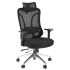 Ergonomiczny Fotel Obrotowy Biurowy do Komputera Modern Czarny Siatka GILBERTO Halmar