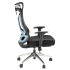 Ergonomiczny Fotel Obrotowy Biurowy do Komputera Modern Czarny Siatka GILBERTO Halmar
