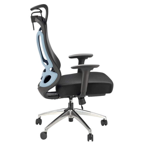 Ergonomiczny Fotel Obrotowy Biurowy do Komputera Modern Czarny Siatka GILBERTO Halmar