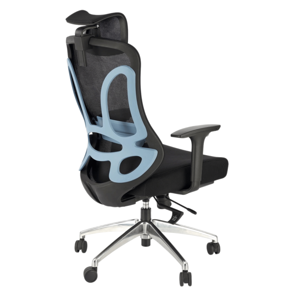 Ergonomiczny Fotel Obrotowy Biurowy do Komputera Modern Czarny Siatka GILBERTO Halmar