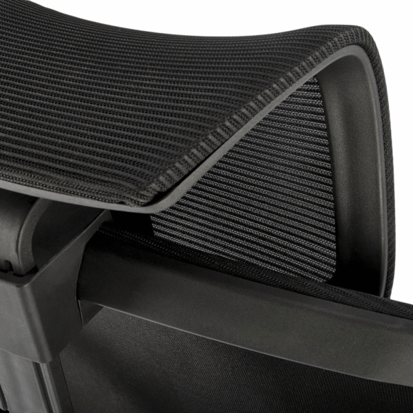 Ergonomiczny Fotel Obrotowy Biurowy do Komputera Modern Czarny Siatka GILBERTO Halmar