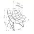 Fotel Wypoczynkowy Rattan WHISPER Czarny Tapicerowany Naturalny Halmar