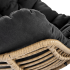 Fotel Wypoczynkowy Rattan WHISPER Czarny Tapicerowany Naturalny Halmar