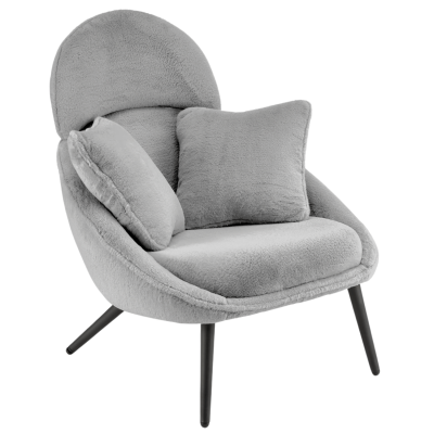 Fotel Tapicerowany do Salonu Loft MERRY Szary z Poduszką Halmar