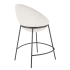 ❤️ Krzesło Barowe Tapicerowane Metalowe Loft H118 Beżowe Halmar ⭐