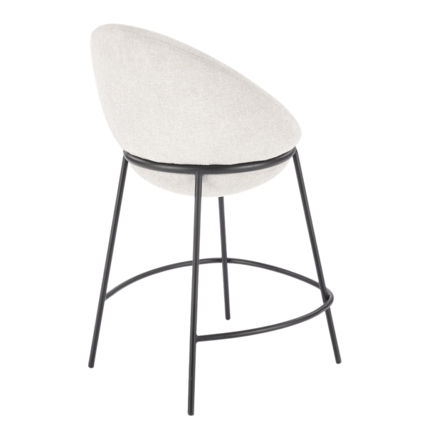 ❤️ Krzesło Barowe Tapicerowane Metalowe Loft H118 Beżowe Halmar ⭐