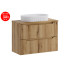 Zestaw Meblowy 80Cm Z Blatem I Umywalką Nablatową Beyond