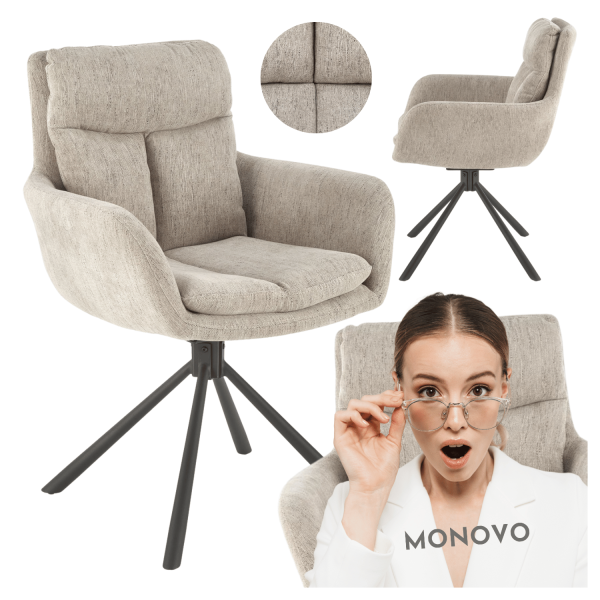 ❤️  Kup Krzesło K495 Beżowe Loft z Podłokietnikami I Styl i Wygoda  ⭐