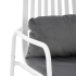 Minimalistyczny Fotel Ogrodowy Tarasowy z Poduszkami Modern Biały Szary Popielaty Lekki MELBY Halmar