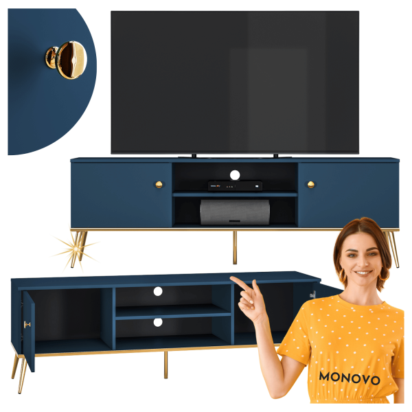 Szafka RTV Szafka Pod Telewizor Stolik RTV Niska Komoda 160 cm Nowoczesna MARINE 05