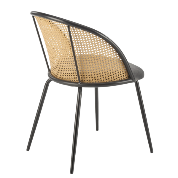 ❤️ Krzesło Tapicerowane Welur K508 Szare Popielate Boho Retro Halmar ⭐