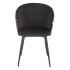 ❤️ Krzesło Tapicerowane Welurowe K506 Kubełkowe Czarne Loft Halmar ⭐