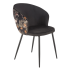 ❤️ Krzesło Tapicerowane Welurowe K506 Kubełkowe Czarne Loft Halmar ⭐
