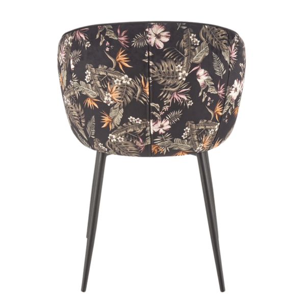❤️ Krzesło Tapicerowane Welurowe K506 Kubełkowe Czarne Loft Halmar ⭐