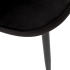 ❤️ Krzesło Tapicerowane Welurowe K506 Kubełkowe Czarne Loft Halmar ⭐