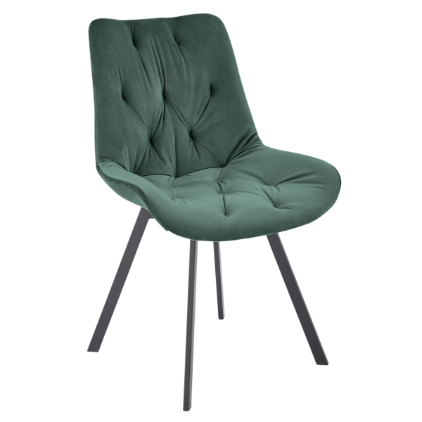 ❤️ Krzesło Tapicerowane Obrotowe do Salonu Loft K519 Zielone Halmar ⭐
