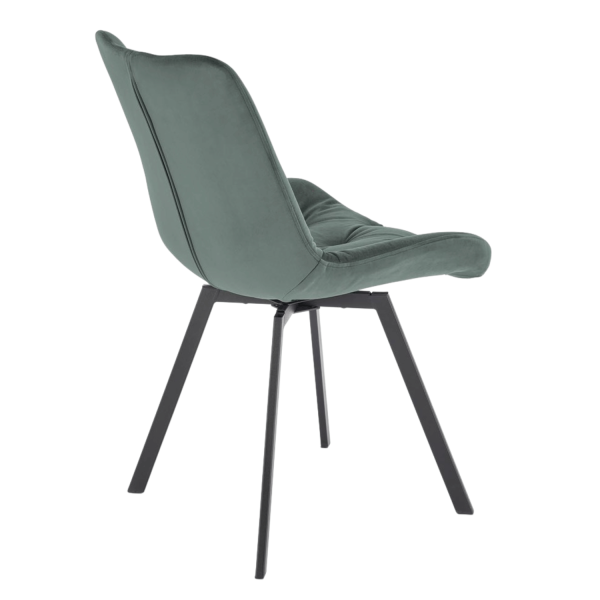 ❤️ Krzesło Tapicerowane Obrotowe do Salonu Loft K519 Zielone Halmar ⭐
