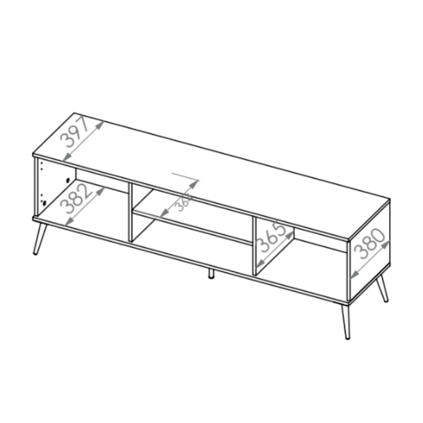 Szafka RTV Pod Telewizor Stolik RTV Niska Komoda 160 cm Zielona Labrador Glamour FOREST 05