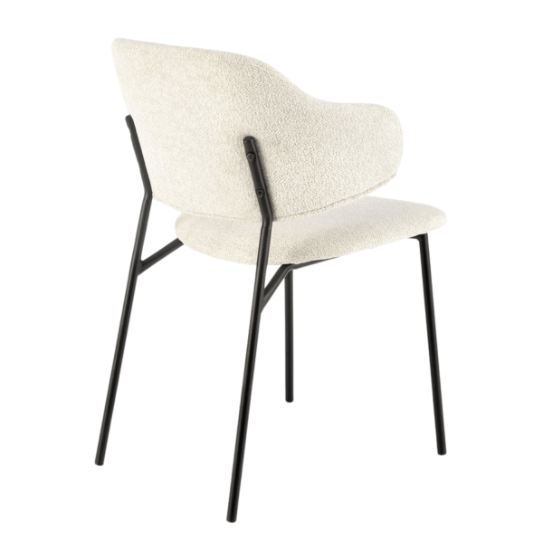 ❤️ Krzesło do Salonu Tapicerowane Metalowe K497 Kremowe Loft Halmar ⭐