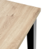 Industrialny Stół Rozkładany 80-200 Cm Kwadratowy do Jadalni Kuchni Loft Dąb Artisan Czarny QUBIK Halmar