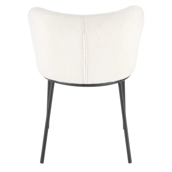 ❤️ Krzesło Tapicerowane Loft Metalowe K518 Kremowe Bouclé Halmar ⭐