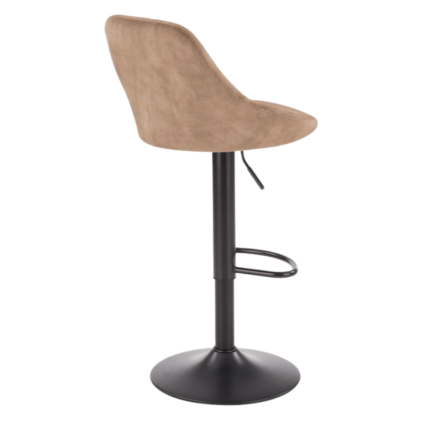 Nowoczesny Hoker Pikowany Barowy do Kuchni Baru Loft Beżowy Welurowy H101 Halmar