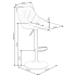 Nowoczesny Hoker Pikowany Barowy do Kuchni Baru Loft Beżowy Welurowy H101 Halmar