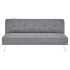 Nowoczesna Sofa Rozkładana Kanapa Wypoczynkowa z Funkcją Spania Skandynawskie Loft Popielate Szare CARLITO Halmar