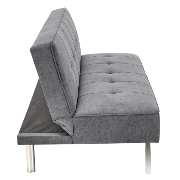 Nowoczesna Sofa Rozkładana Kanapa Wypoczynkowa z Funkcją Spania Skandynawskie Loft Popielate Szare CARLITO Halmar