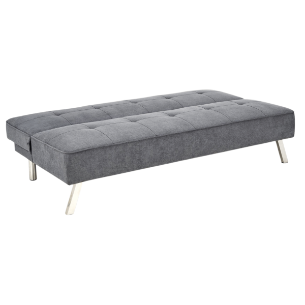 Nowoczesna Sofa Rozkładana Kanapa Wypoczynkowa z Funkcją Spania Skandynawskie Loft Popielate Szare CARLITO Halmar