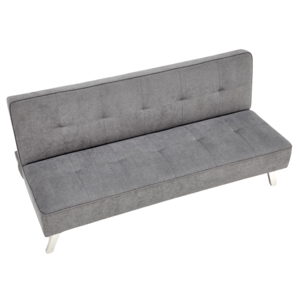 Nowoczesna Sofa Rozkładana Kanapa Wypoczynkowa z Funkcją Spania Skandynawskie Loft Popielate Szare CARLITO Halmar