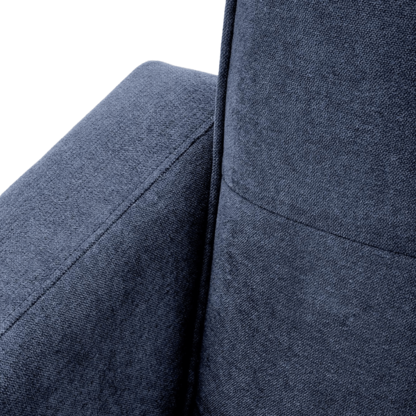 Tradycyjny Narożnik Sofa Rozkładana z Funkcją Spania Kanapa z Podnóżkiem Loft Niebieski CORNELIUS Halmar