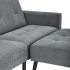 Tradycyjny Narożnik Sofa Rozkładana z Funkcją Spania Kanapa z Podnóżkiem Loft Popielaty Szary CORNELIUS Halmar