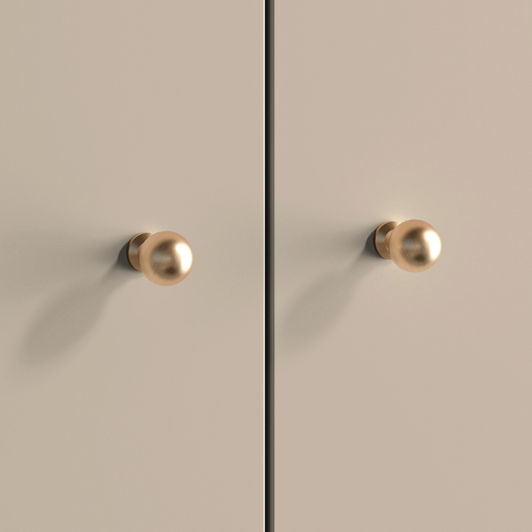 Szafa do Garderoby Sypialni Wysoka Kaszmirowa Nowoczesna Dwudrzwiowa Ryflowana Glamour SOPHIE 01