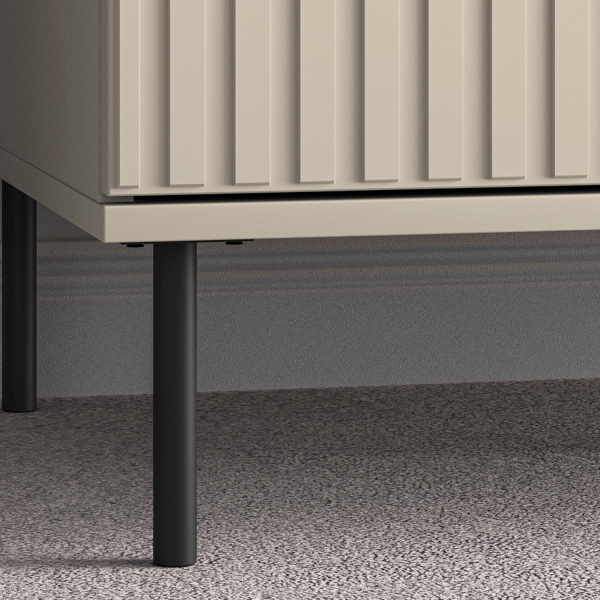 Szafa do Garderoby Sypialni Wysoka Kaszmirowa Nowoczesna Dwudrzwiowa Ryflowana Glamour SOPHIE 01