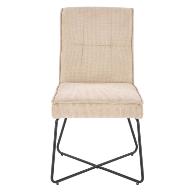 Nowoczesne Krzesło Tapicerowane do Salonu do Jadalni Loft Boho Skandynawskie Beżowe K534 Halmar