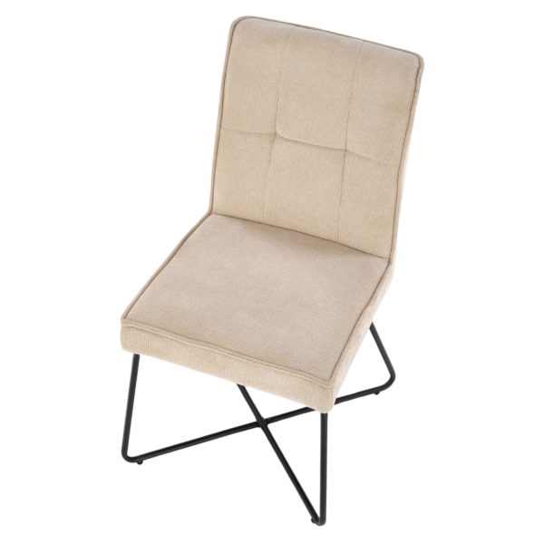 Nowoczesne Krzesło Tapicerowane do Salonu do Jadalni Loft Boho Skandynawskie Beżowe K534 Halmar