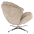 Nowoczesny Fotel Obrotowy Tapicerowany do Salonu Loft Beżowy Metal Chrom GUIDO Halmar