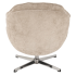 Nowoczesny Fotel Obrotowy Tapicerowany do Salonu Loft Beżowy Metal Chrom GUIDO Halmar