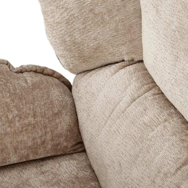 Nowoczesny Fotel Obrotowy Tapicerowany do Salonu Loft Beżowy Metal Chrom GUIDO Halmar