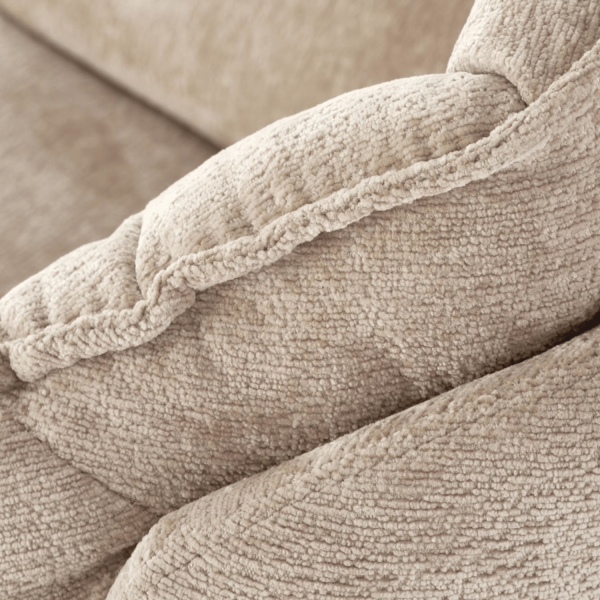 Nowoczesny Fotel Obrotowy Tapicerowany do Salonu Loft Beżowy Metal Chrom GUIDO Halmar