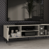 Szafka RTV Pod Telewizor Stolik RTV Niska Komoda 160 cm Kaszmirowa Ryflowana SOPHIE 06