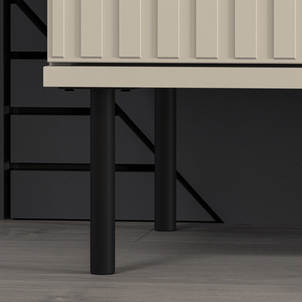 Szafka RTV Pod Telewizor Stolik RTV Niska Komoda 160 cm Kaszmirowa Ryflowana SOPHIE 06