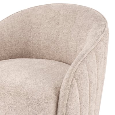 Nowoczesny Fotel Wypoczynkowy z Funkcją Obracania do Salonu Loft Cappuccino BASILIO Halmar