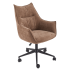 Nowoczesny Stylowy Fotel Obrotowy Gabinetowy do Biura Komputera Loft Brązowy CLIO Halmar