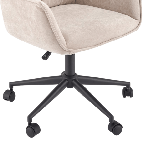 Nowoczesny Stylowy Fotel Obrotowy Gabinetowy do Biura Komputera Loft Beżowy CLIO Halmar