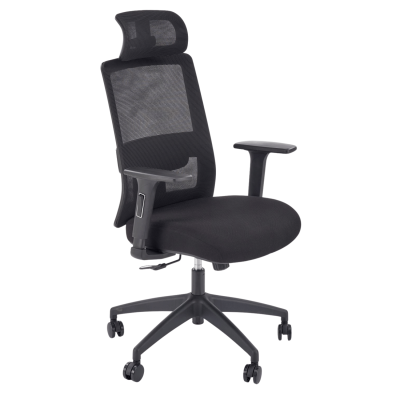 Ergonomiczny Fotel z Funkcją MULTIBLOCK Gabinetowy do Biura Komputera Czarny Siatka SWIFT Halmar