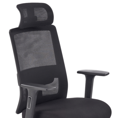 Ergonomiczny Fotel z Funkcją MULTIBLOCK Gabinetowy do Biura Komputera Czarny Siatka SWIFT Halmar